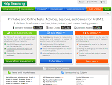 Tablet Screenshot of helpteaching.com